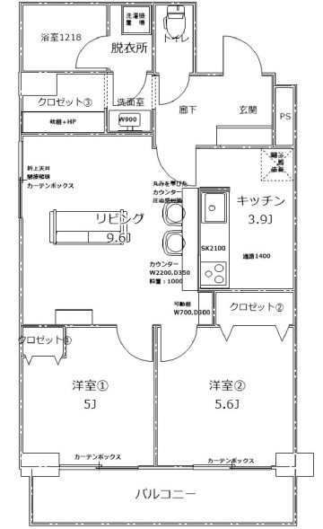 京成サンコーポ北小岩 間取図・土地図