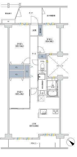エステ・ヴィラ横浜上永谷センターコリーナ 間取図・土地図