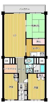 千葉ガーデンタウンD棟 間取図・土地図