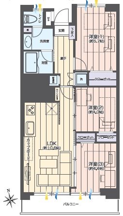 ニュー大船マンション 間取図・土地図