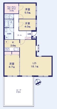 クレール洋光台テラスハウスレフトウイング 間取図・土地図