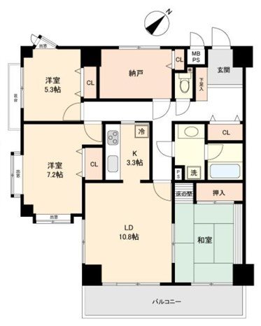 ライオンズマンション幸手 間取図・土地図