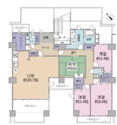 エステシティ湘南六浦壱番館 間取図・土地図