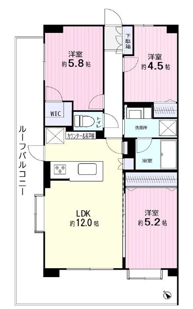 藤和シティホームズ習志野  間取図・土地図
