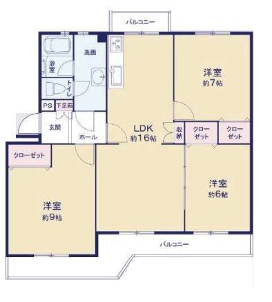 東新井団地 間取図・土地図
