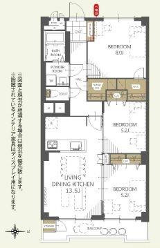 サンコーポ勝田台Ｆ棟 間取図・土地図