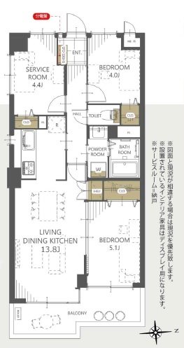 ライオンズマンション金沢八景第１０Ａ館 間取図・土地図