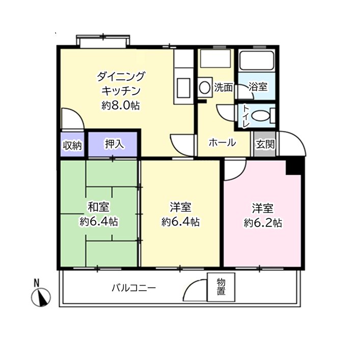上中里団地 間取図・土地図