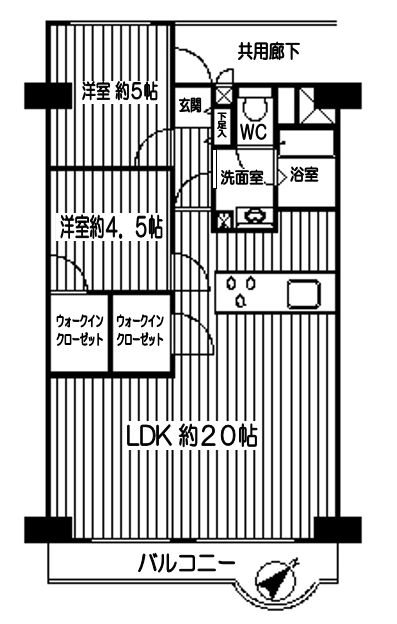 稲毛ファミールハイツ1棟 間取図・土地図