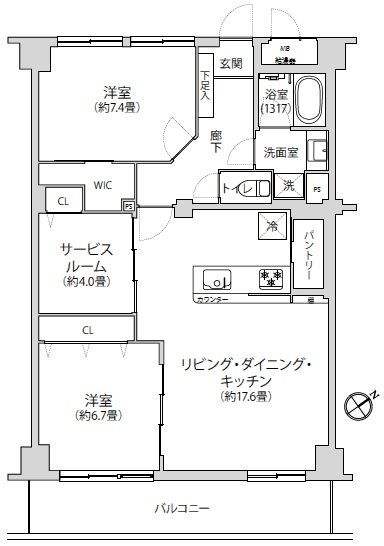 なぎさニュータウン４号棟 間取図・土地図