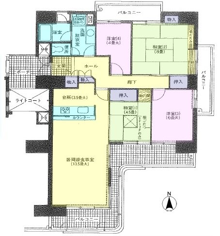 プロムナード多摩中央 間取図・土地図