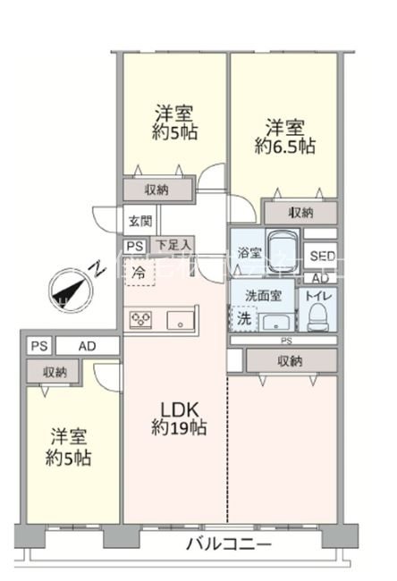 県ドリームハイツ 間取図・土地図