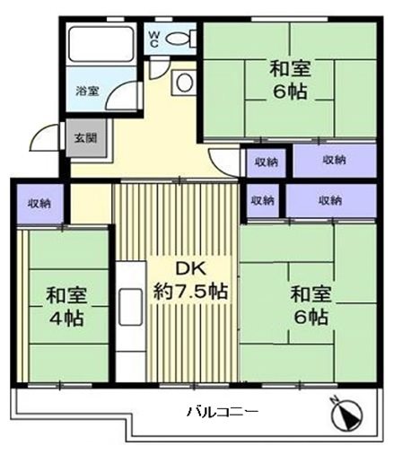 花見川団地6街区 間取図・土地図