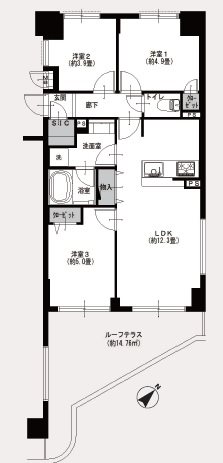 リブゼ上大岡 間取図・土地図