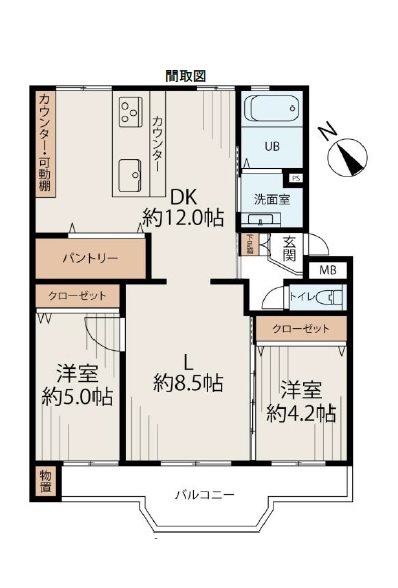 検見川ハイツ 間取図・土地図