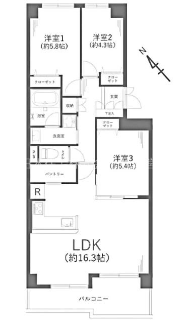 ヒルズ南戸塚プリメゾン 間取図・土地図
