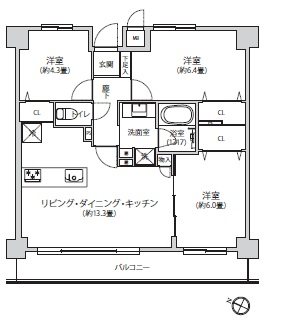 藤和シティコープ多摩センター駅前 間取図・土地図
