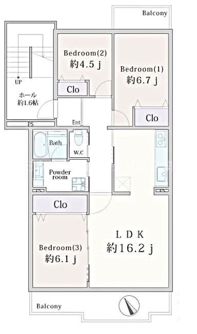 辻堂駅前ハイツ 間取図・土地図