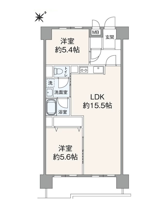 検見川ハイム２号棟 間取図・土地図