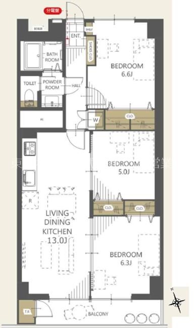 市ドリームハイツ 間取図・土地図