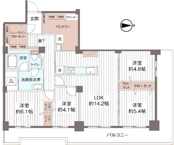 清新北ハイツ5号棟 間取図・土地図