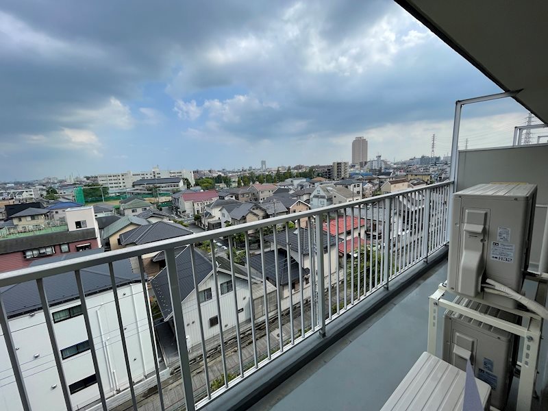 シャルム北越谷A棟 現地写真（バルコニー）