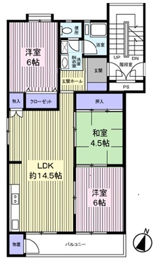 浦和栄和南住宅 間取図・土地図