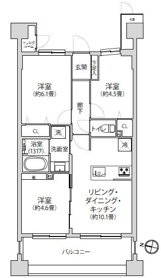 ライオンズプラザ西葛西 間取図・土地図