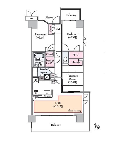 プレミスト稲毛海岸 間取図・土地図