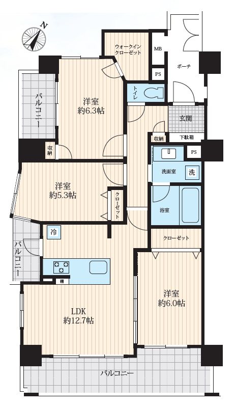 レクセルマンション南行徳 間取図・土地図