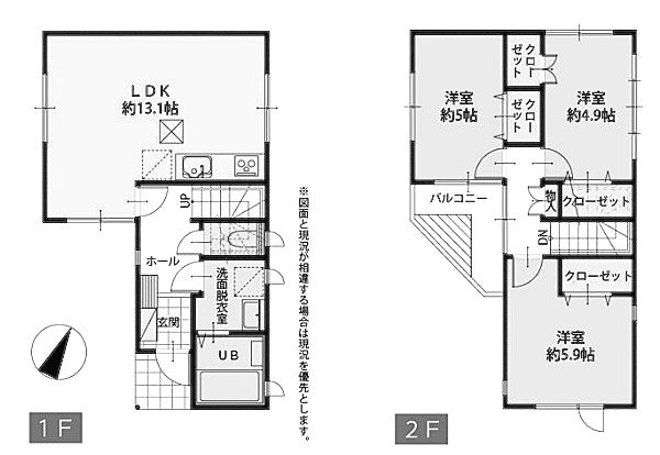 上土棚南２丁目戸建 間取図・土地図