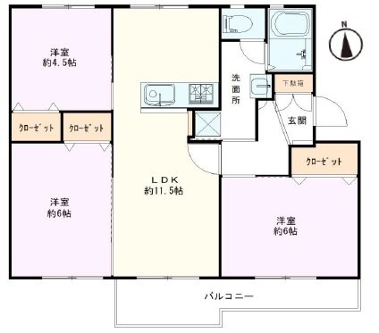 鶴川2丁目団地 間取図・土地図
