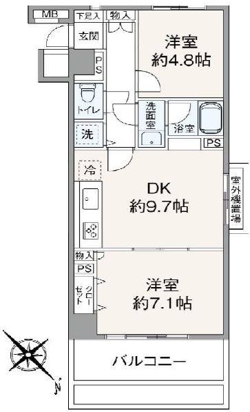 エクセル西葛西 間取図・土地図