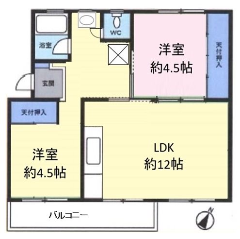 花見川団地7街区 間取図・土地図