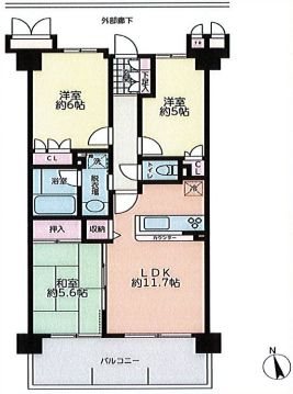 サンクレイドル橋本 間取図・土地図