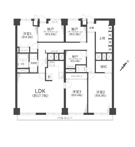 イトーピア稲毛マンション 間取図・土地図