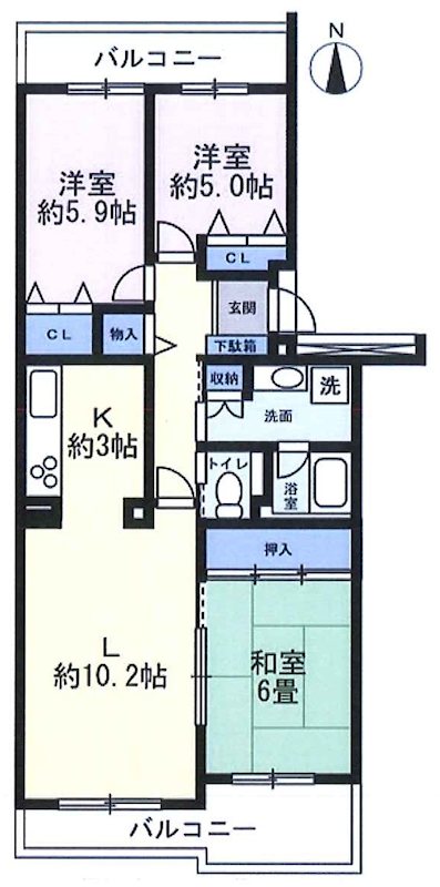 サンビームヒルズ西菅 間取図・土地図