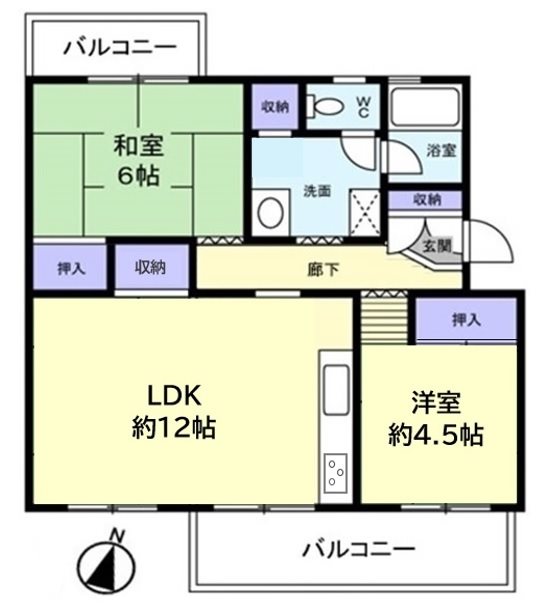 村上団地1街区 間取図・土地図