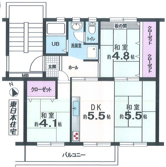 すすき野団地3街区7号棟 間取図・土地図