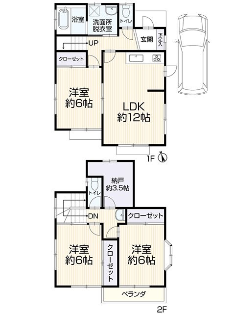 柏市柏中古戸建  間取図・土地図