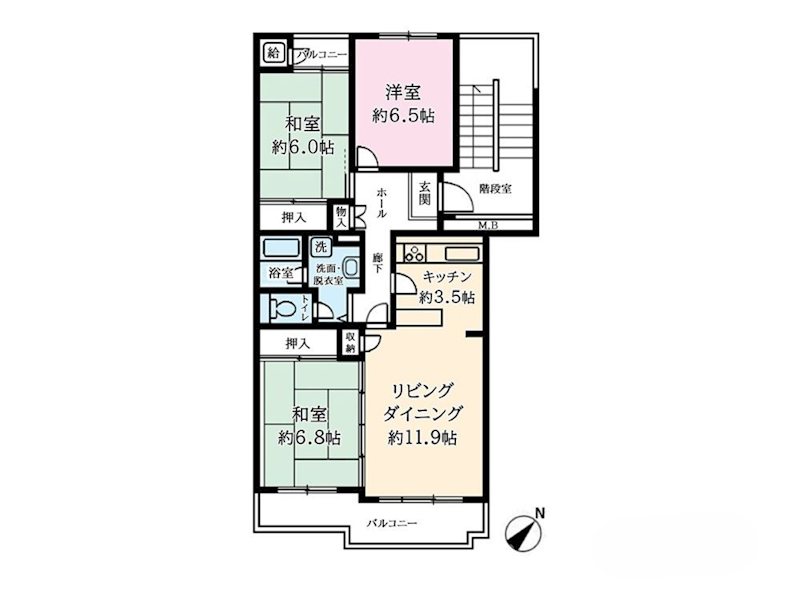 なぎさ団地 12号棟 間取図・土地図