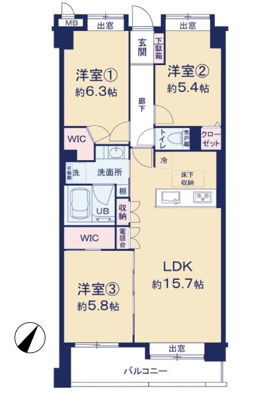 ヒルズ行徳 間取図・土地図
