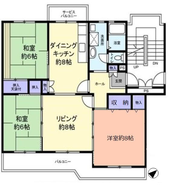 東新井団地 間取図・土地図