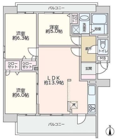 コスモ川口並木元町エグゼ 間取図・土地図
