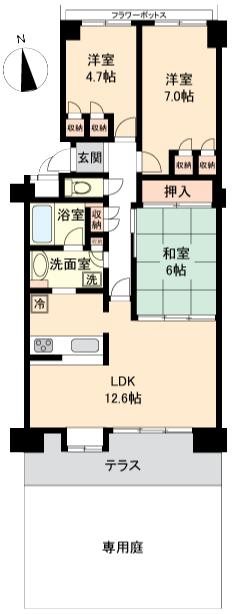 モアクレスト玉川学園　弐番館 間取図・土地図