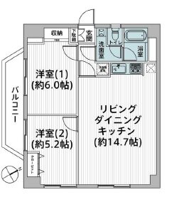 ハイツ日野 間取図・土地図