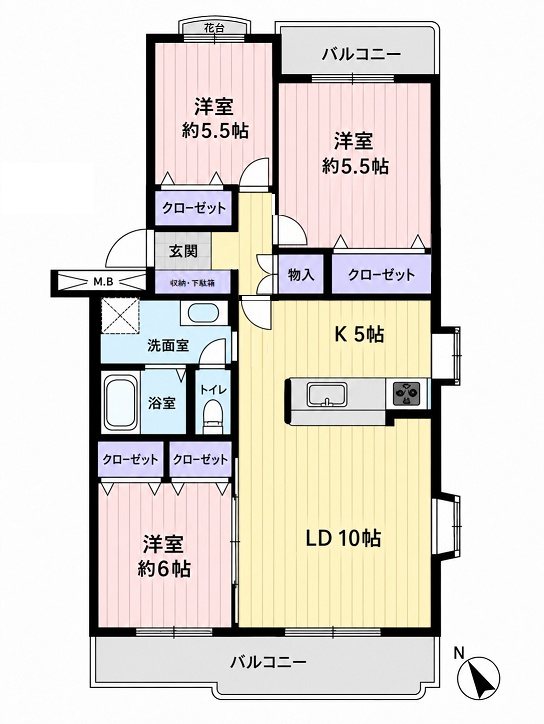 パークランドふじのき台 間取図・土地図
