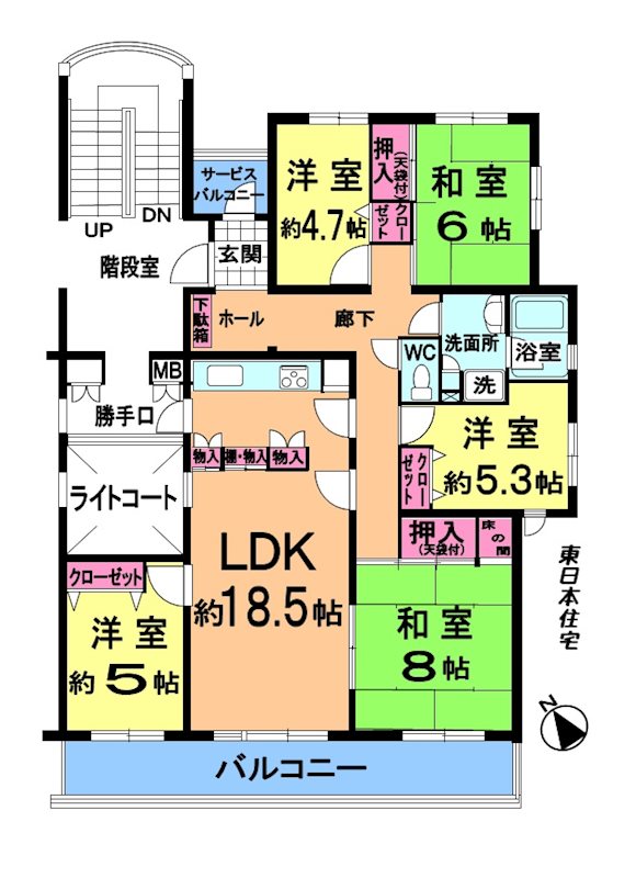サンコーポ中台 間取図・土地図