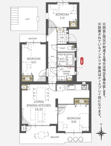 サウスウイング金沢５号棟 間取図・土地図