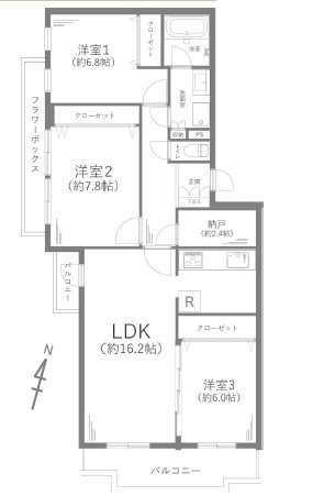 港南台パーク・ホームズ 間取図・土地図